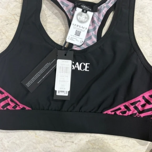 Versace Women's Greca Signature racerback sports bra Size 3 / Small (NWT) - Picture 4 of 6